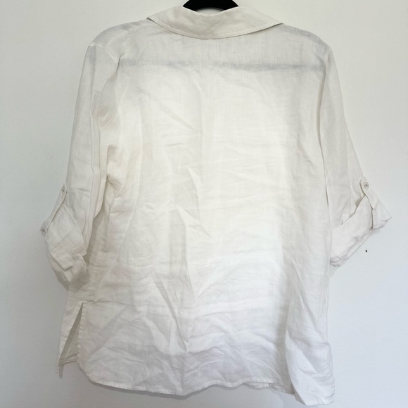 Studio Works button up women’s size small linen minimalist - Picture 3 of 4